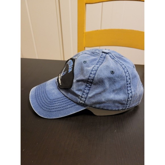 Veteran US Air Force Patch Denim Cobra Hat Strap Back Cap Blue - Picture 2 of 7